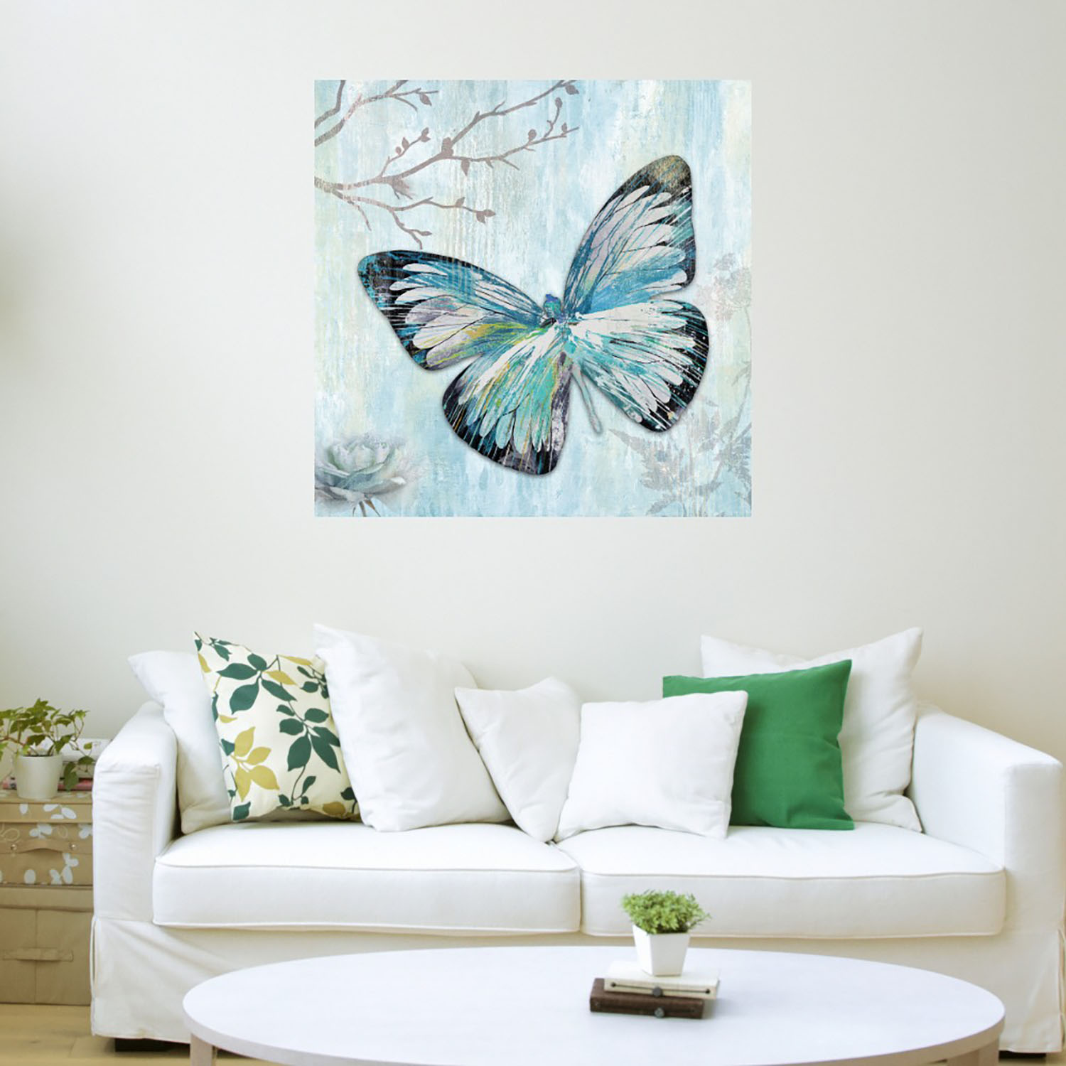 Foto 4 pulgar | Cuadro Decorativo - Mariposa Azul I - Heather Hayes  - Arte Animales - Impresión En Lienzo - Fine Art Tj