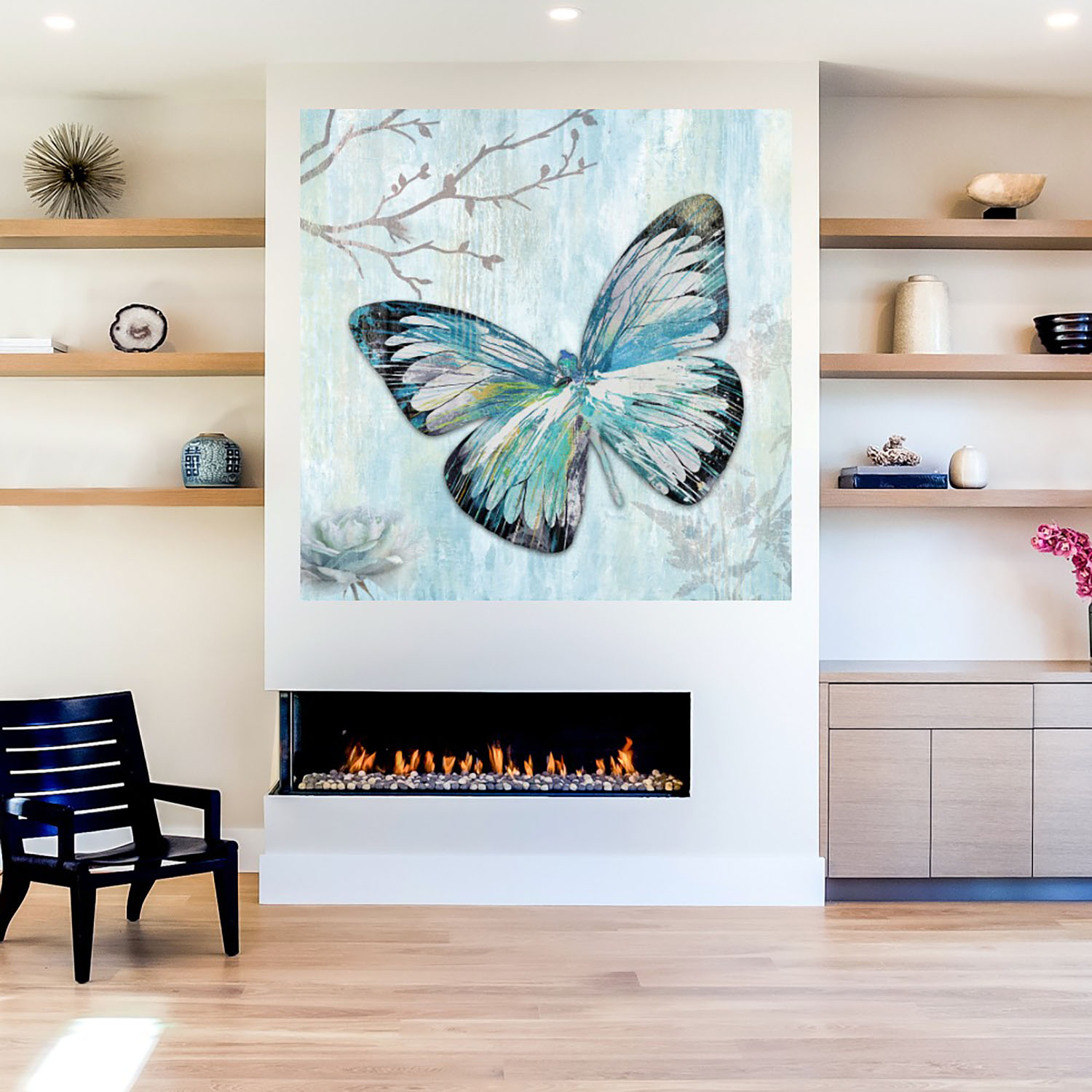 Foto 5 | Cuadro Decorativo - Mariposa Azul I - Heather Hayes  - Arte Animales - Impresión En Lienzo - Fine Art Tj