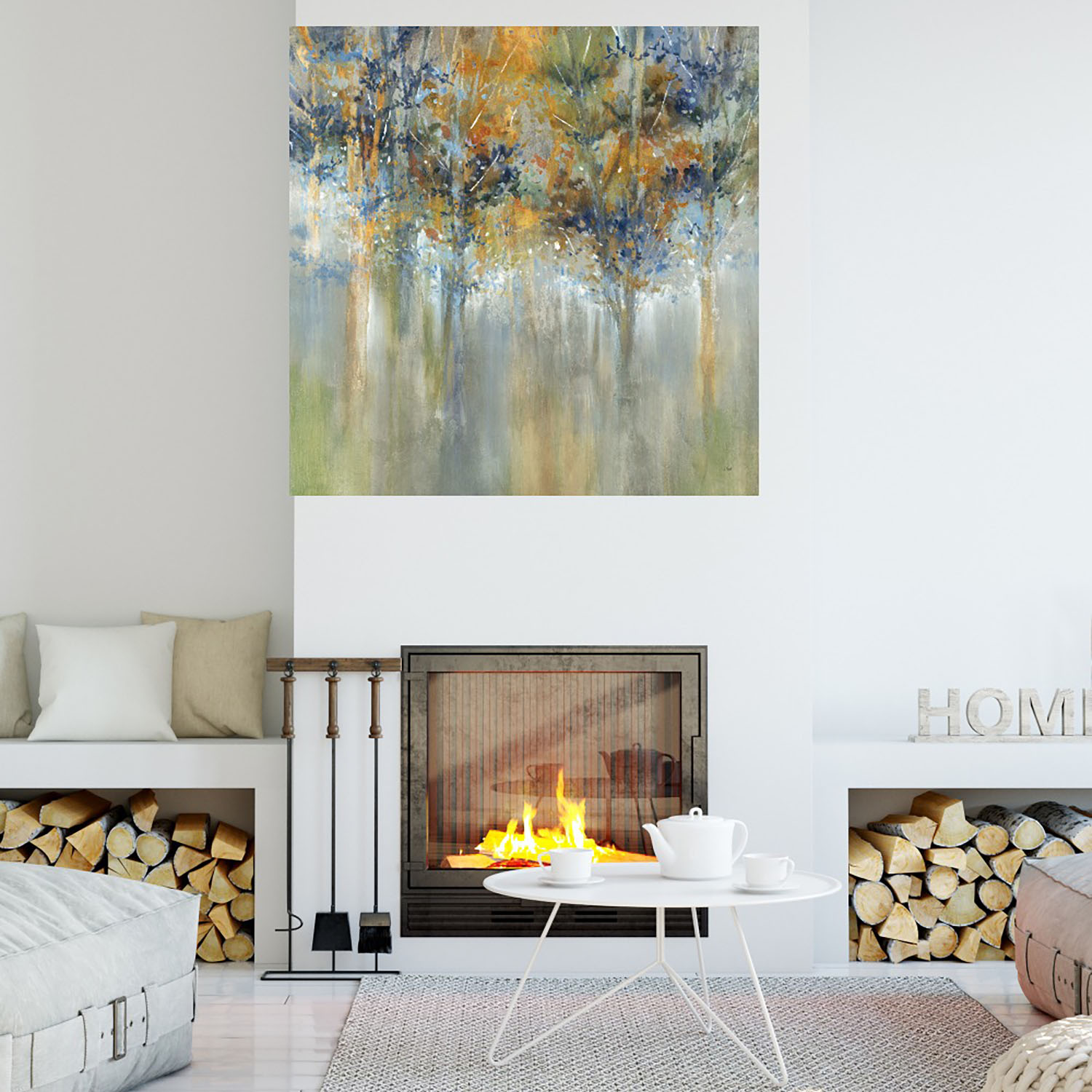 Foto 4 | Cuadro Decorativo - Hojas Rústicas - Fine Art Tj - K. Nari  - Arte Moderno - Impresión En Lienzo