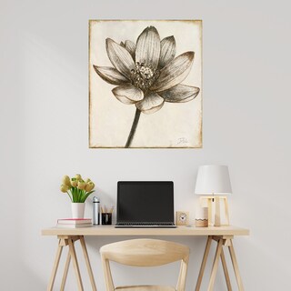Foto 2 | Cuadro Decorativo - Loto En Sepia Ii - Patricia Pinto - Arte Floral - Impresión En Lienzo - Fine Art Tj