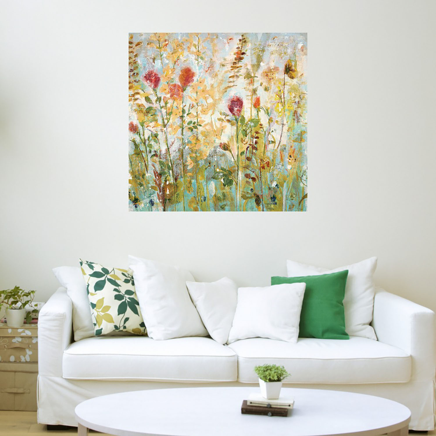 Foto 4 pulgar | Cuadro Decorativo Fine Art TJ 'Jardín de Flores Salvaje' de Jill Martin 82 x82 cm