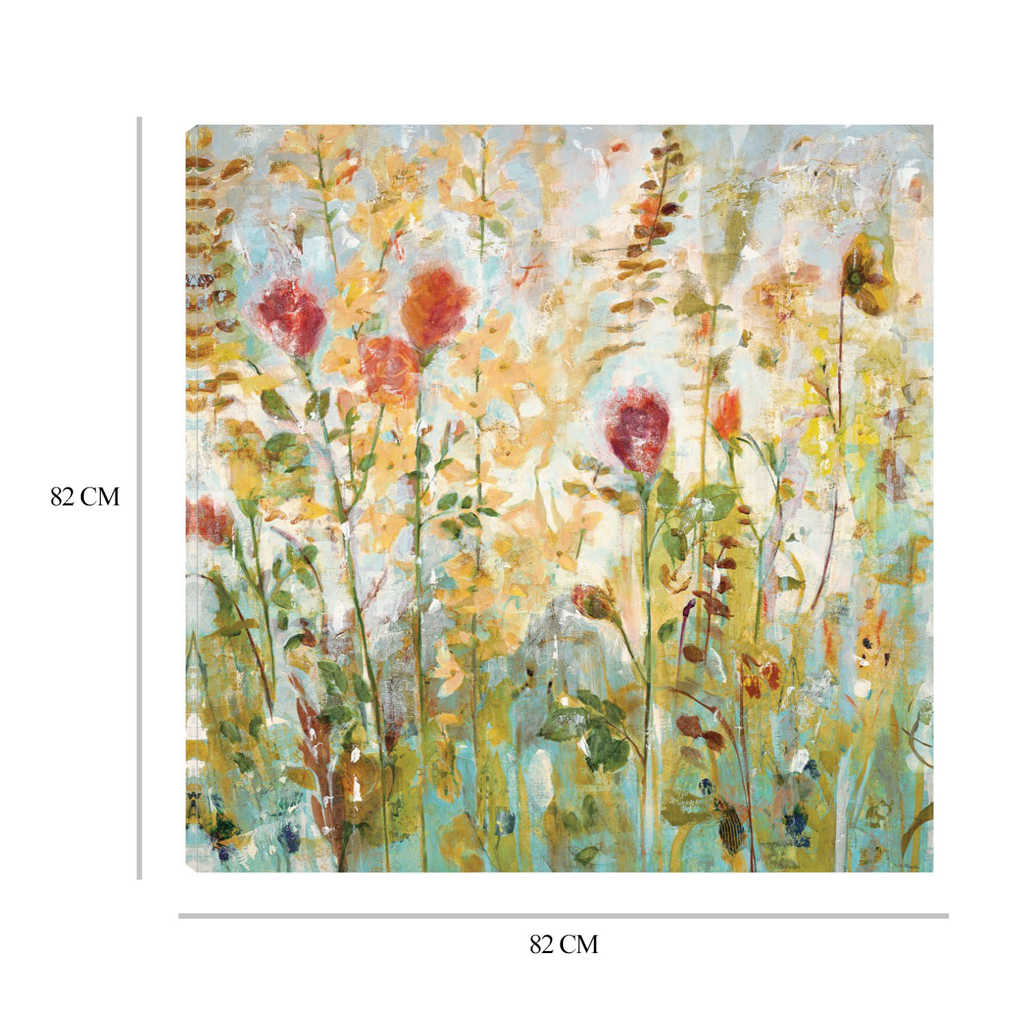 Foto 7 pulgar | Cuadro Decorativo Fine Art TJ 'Jardín de Flores Salvaje' de Jill Martin 82 x82 cm