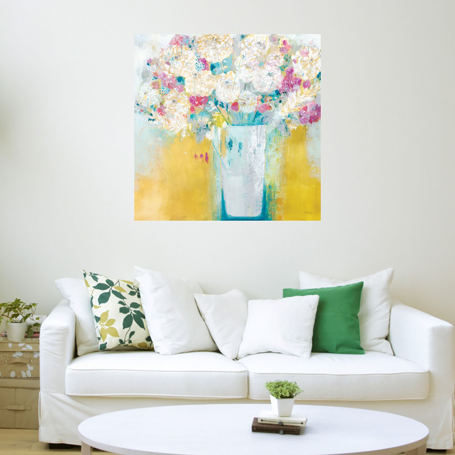 Foto 4 pulgar | Cuadro Decorativo Fine Art TJ 'Flores de la Mañana' de Jill Martin 94 x 94 cm