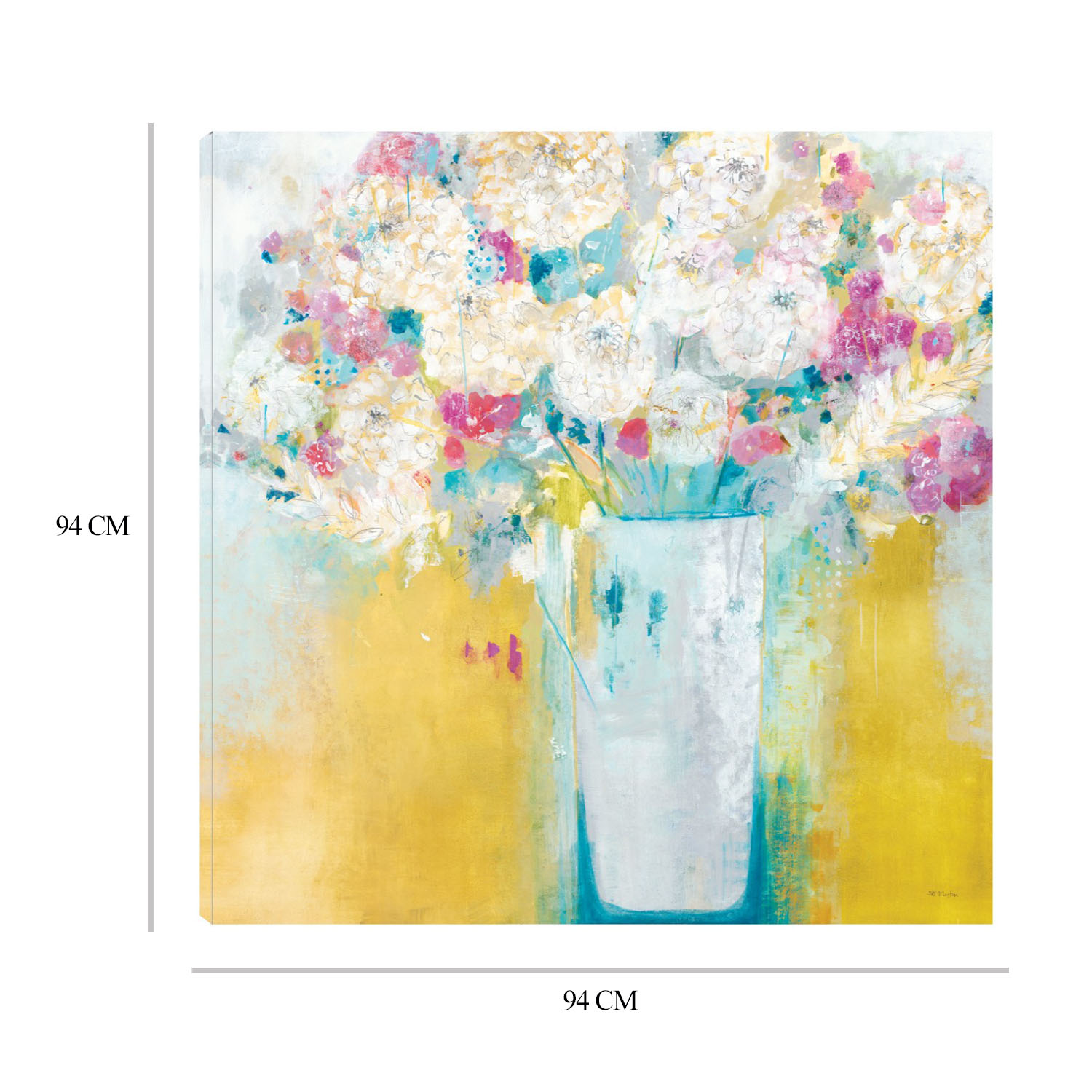 Foto 7 pulgar | Cuadro Decorativo Fine Art TJ 'Flores de la Mañana' de Jill Martin 94 x 94 cm