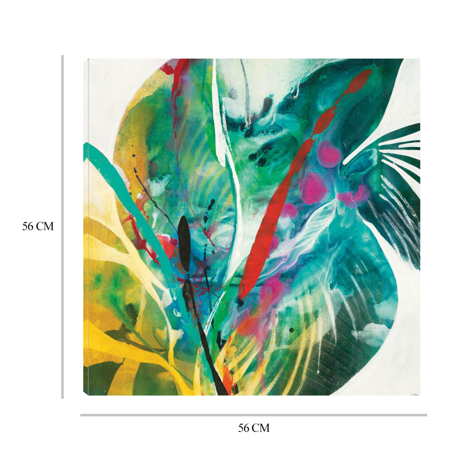 Foto 6 | Cuadro Decorativo Fine Art TJ 'Hojas de Palma' de K. Nari 56 x 56 cm