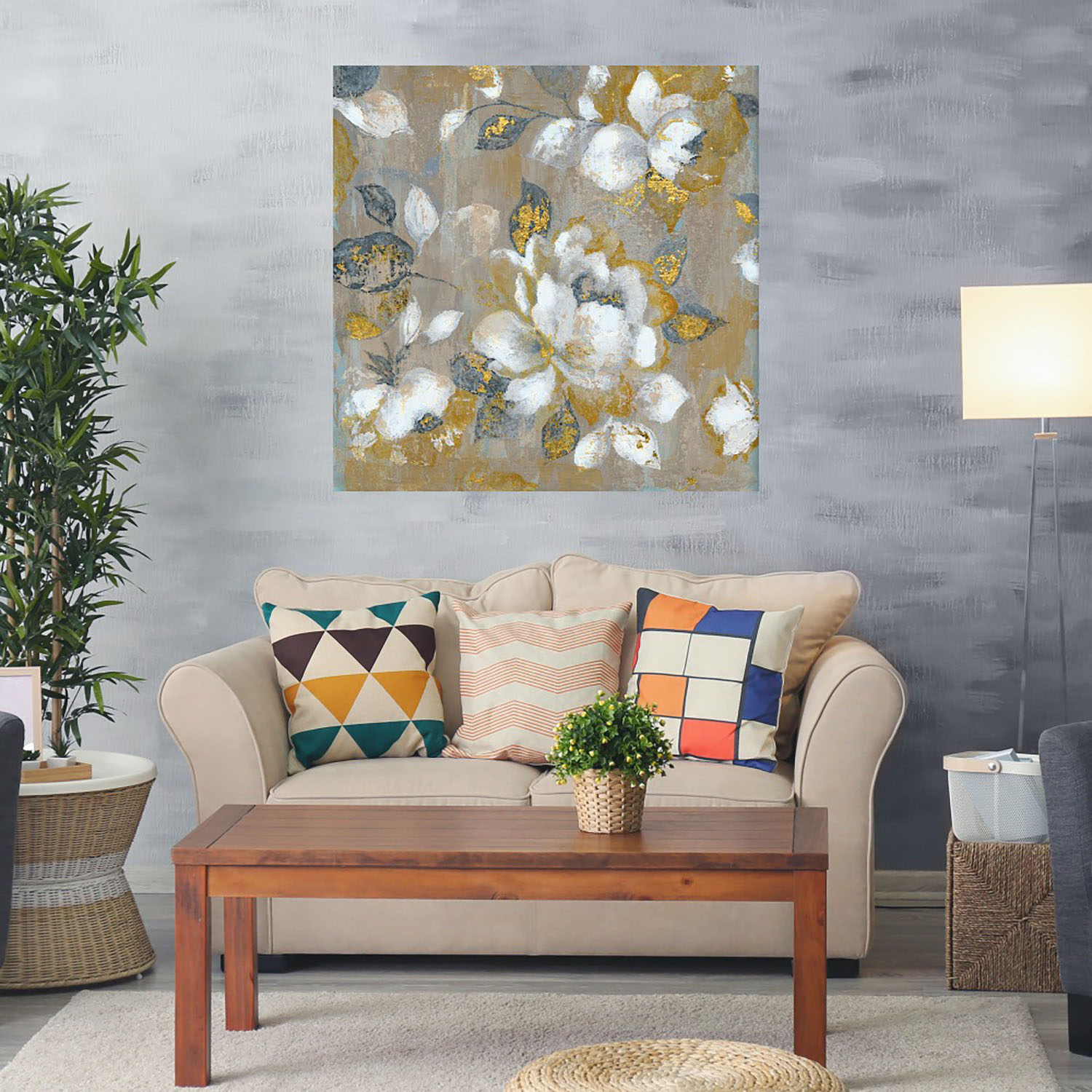 Foto 2 | Cuadro Decorativo Fine Art TJ 'Jardín de Miel' de Tava Studios 94 x 94 cm