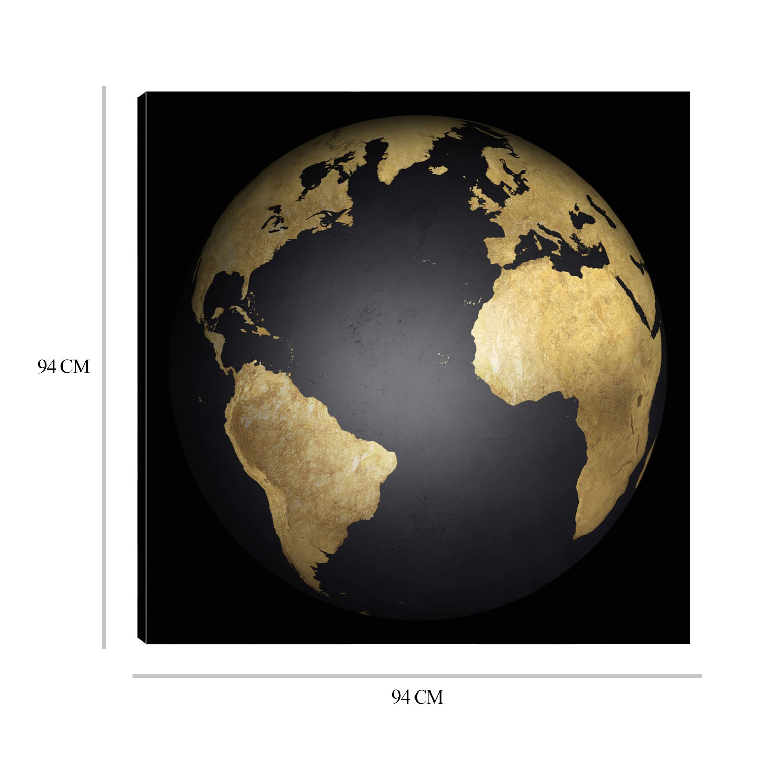 Foto 6 | Cuadro Decorativo Fine Art Tj Globo Terráqueo Dorado y Negro Belle Maison
