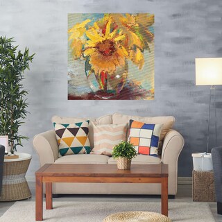 Foto 2 | Cuadro Decorativo - Girasoles En Agua - Beth Forst - Arte Moderno - Impresión En Lienzo - Fine Art Tj