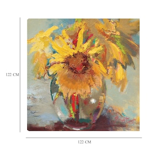 Foto 6 | Cuadro Decorativo - Girasoles En Agua - Beth Forst - Arte Moderno - Impresión En Lienzo - Fine Art Tj