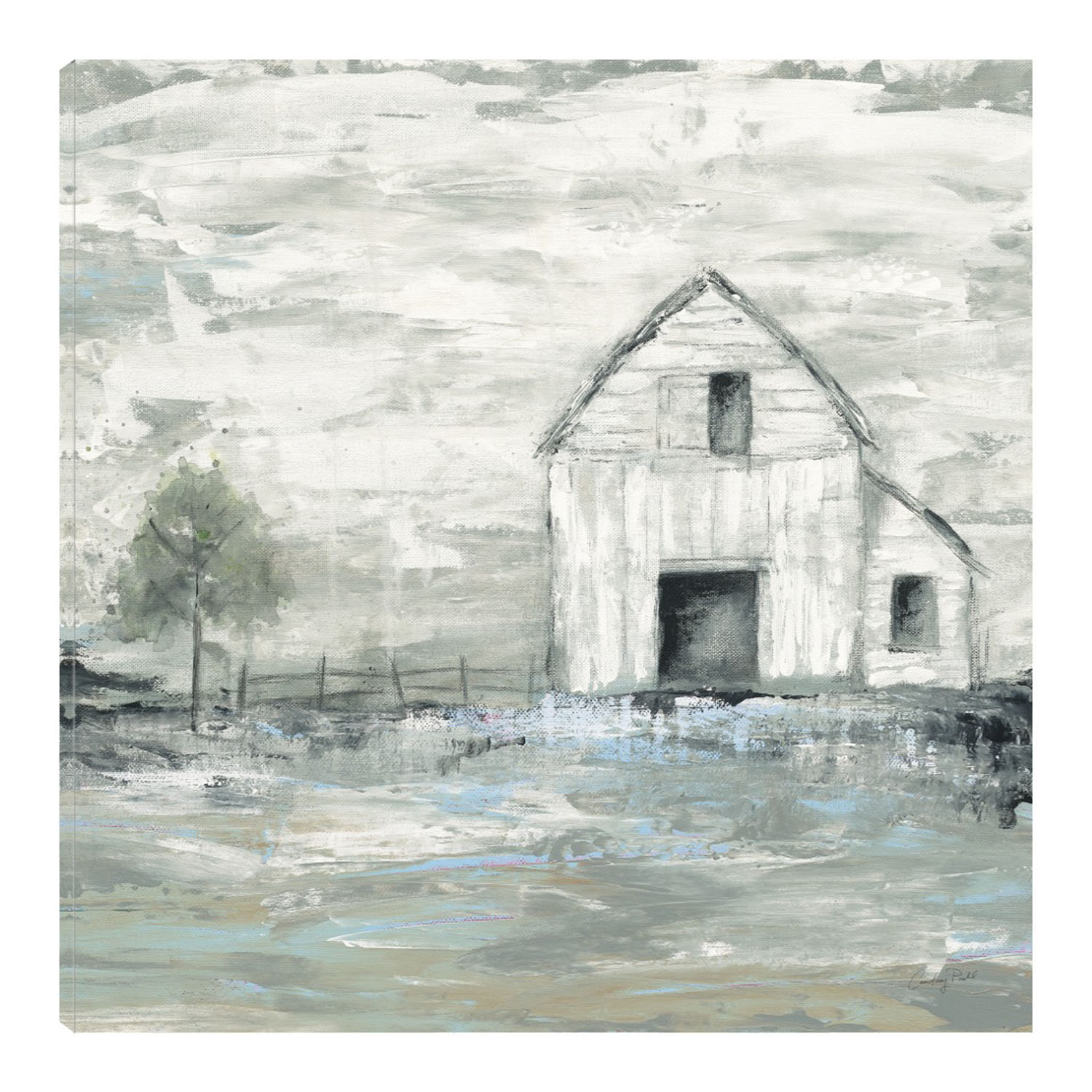 Foto 1 | Cuadro Decorativo - Granero De Iowa Ii -  Fine Art Tj Courtney Prahl - Arte Moderno - Impresión En Lienzo