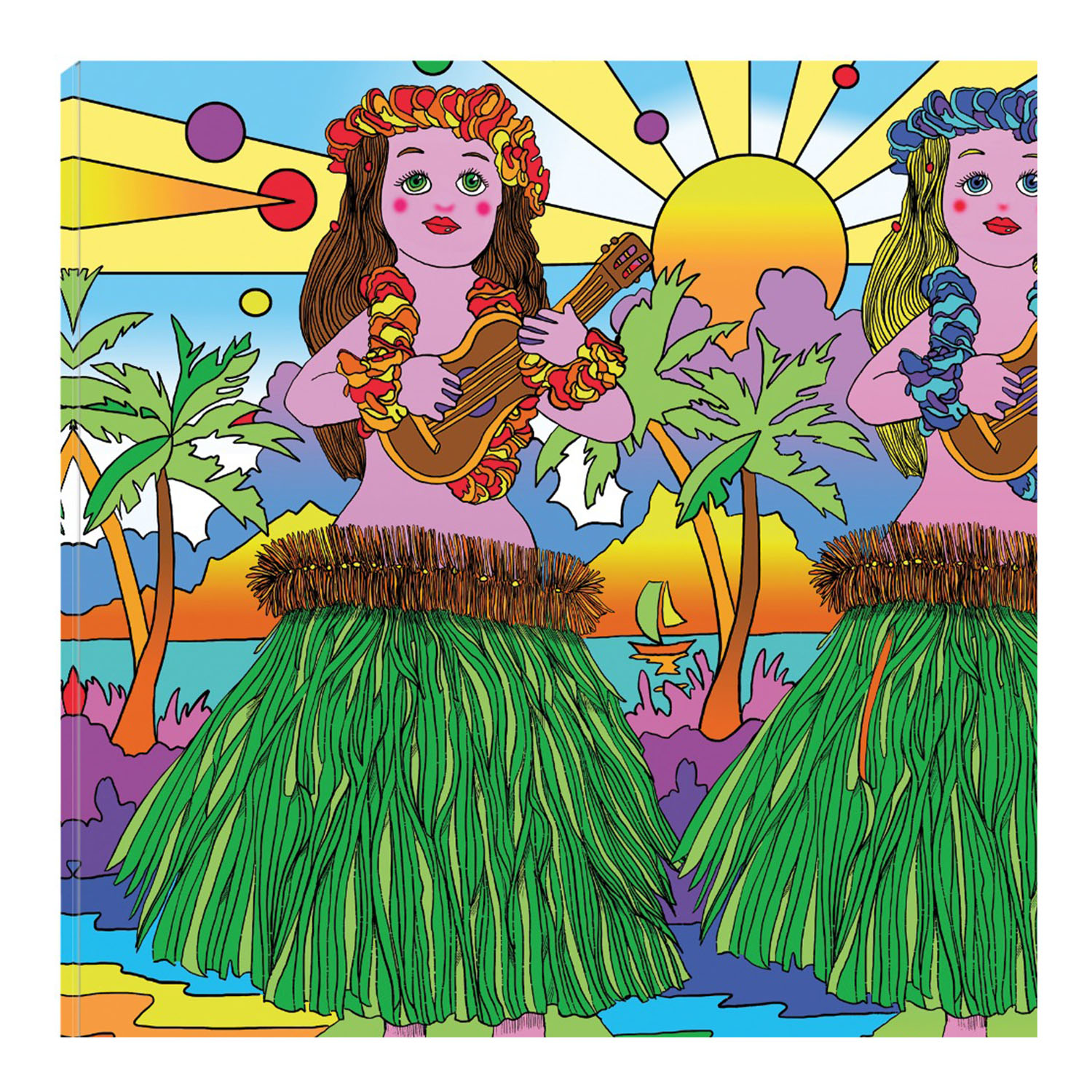 Foto 1 | Cuadro Decorativo Fine Art Tj Juguete de Chica Hula Howie Green Arte Moderno Impresión en Lienzo
