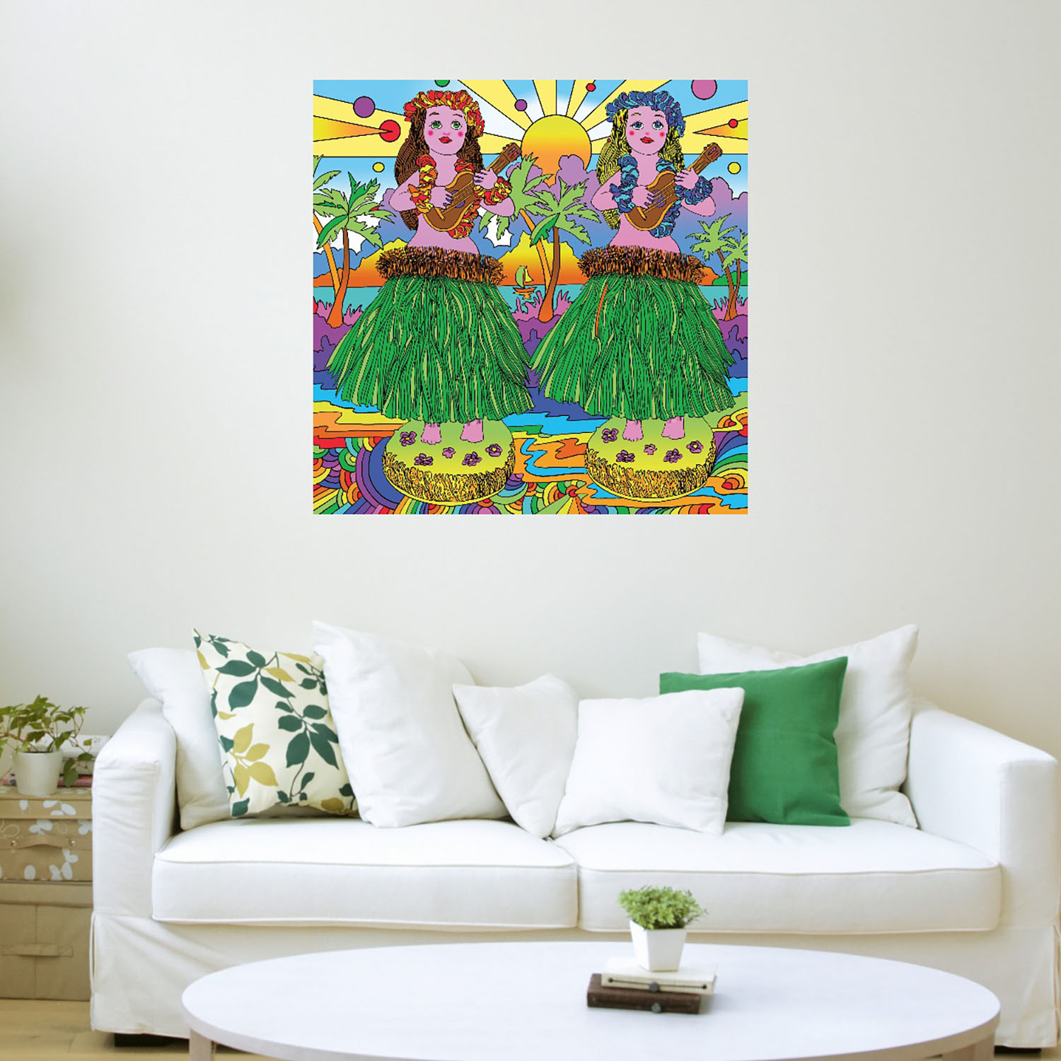 Foto 4 pulgar | Cuadro Decorativo Fine Art Tj Juguete de Chica Hula Howie Green Arte Moderno Impresión en Lienzo