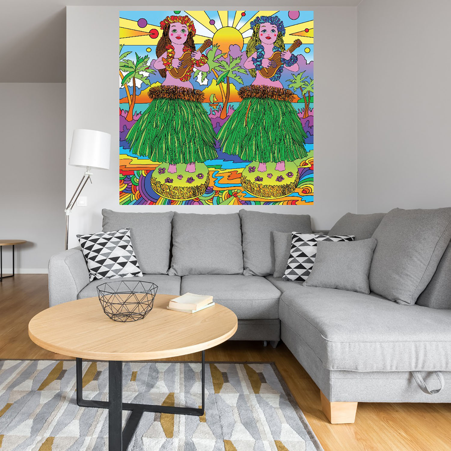 Foto 4 | Cuadro Decorativo Fine Art Tj Juguete de Chica Hula Howie Green Arte Moderno Impresión en Lienzo