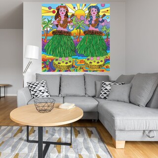 Foto 4 | Cuadro Decorativo Fine Art Tj Juguete de Chica Hula Howie Green Arte Moderno Impresión en Lienzo