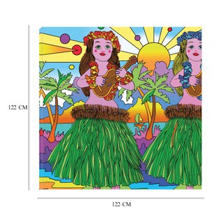Foto 6 | Cuadro Decorativo Fine Art Tj Juguete de Chica Hula Howie Green Arte Moderno Impresión en Lienzo