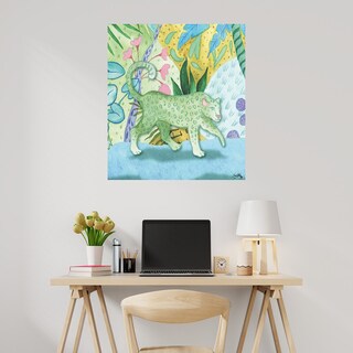 Foto 2 | Cuadro Decorativo - Guepardo Juguetón - Elizabeth Medley - Arte Moderno - Impresión En Lienzo - Fine Art Tj