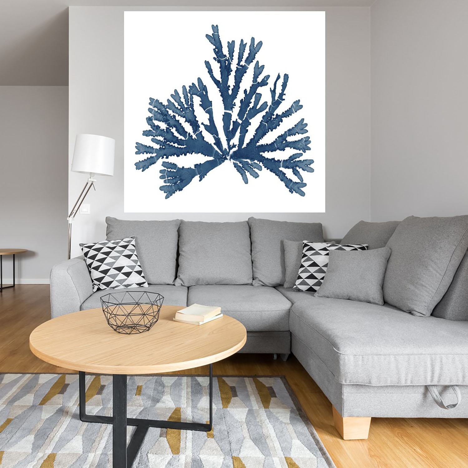 Foto 4 | Cuadro Decorativo Fine Art TJ 'Musgos del Mar del Pacífico Azul IV' de Wild Apple Portfolio 56 x 56 cm