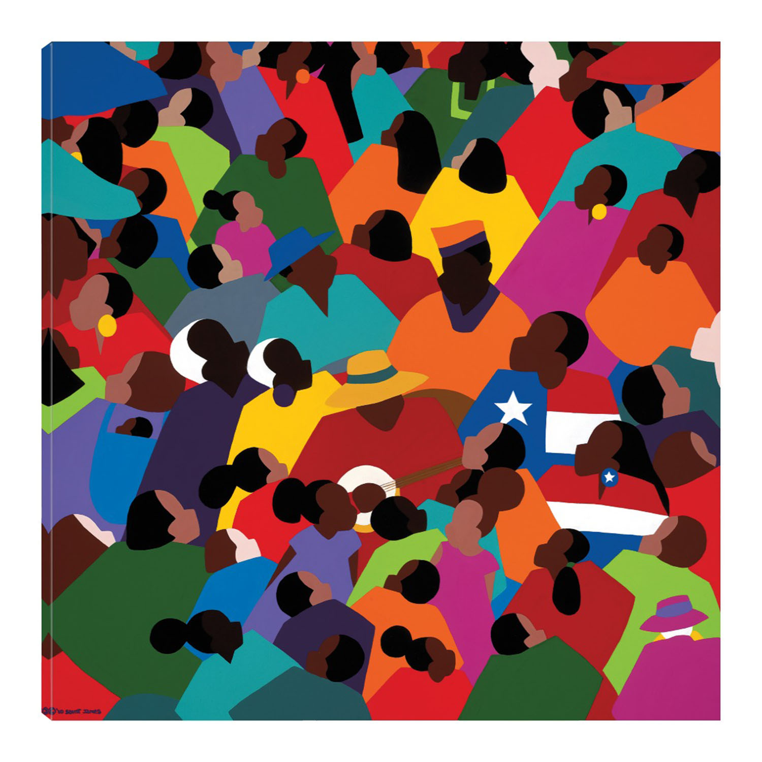 Foto 2 pulgar | Cuadro Decorativo Fine Art TJ 'Juneteenth' de Synthia Saint James 56 x 56 cm