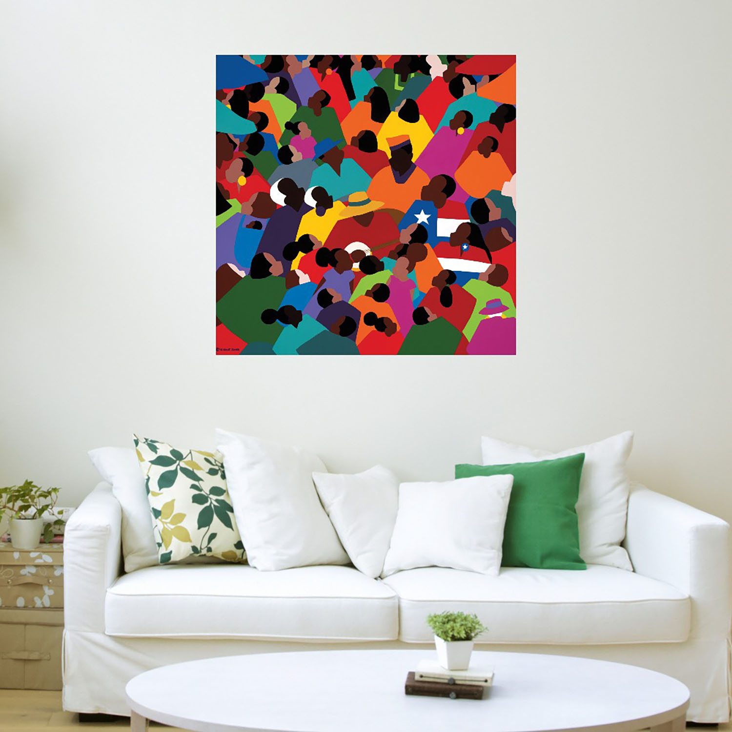 Foto 4 pulgar | Cuadro Decorativo Fine Art TJ 'Juneteenth' de Synthia Saint James 56 x 56 cm