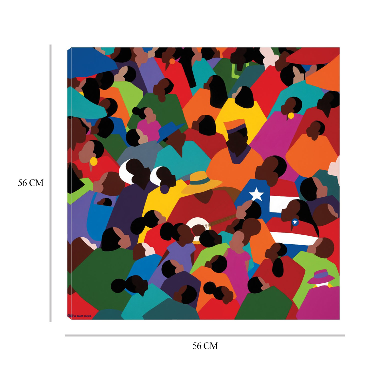 Foto 7 pulgar | Cuadro Decorativo Fine Art TJ 'Juneteenth' de Synthia Saint James 56 x 56 cm