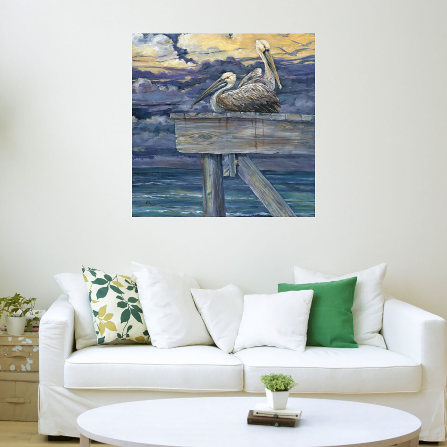 Foto 4 pulgar | Cuadro Decorativo - Muelle Pelícano - Paul Brent  - Arte Animales - Impresión En Lienzo - Fine Art Tj