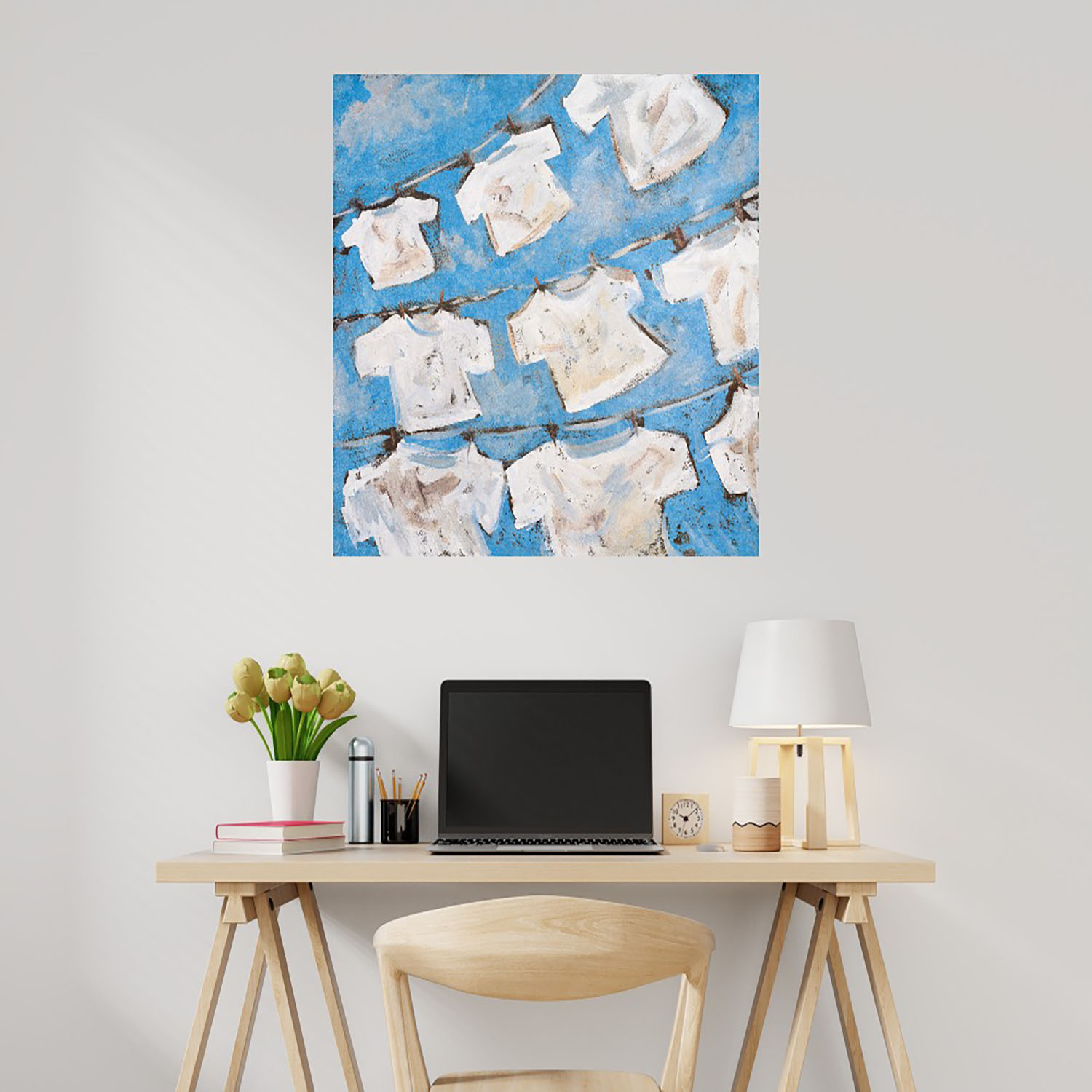 Foto 2 | Cuadro Decorativo Fine Art TJ 'Lino Seco II' de Kingsley 82 x82 cm