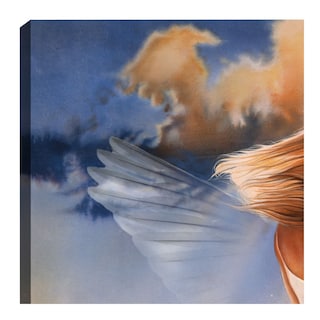 Foto 1 | Cuadro Decorativo - Mujer En Roca Y Alas - John Rowe - Arte Moderno - Impresión En Lienzo - Fine Art Tj