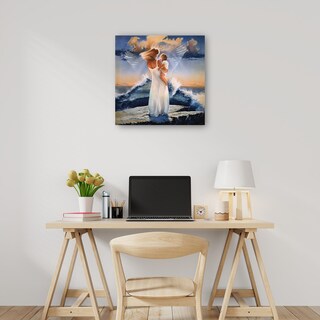 Foto 2 | Cuadro Decorativo - Mujer En Roca Y Alas - John Rowe - Arte Moderno - Impresión En Lienzo - Fine Art Tj