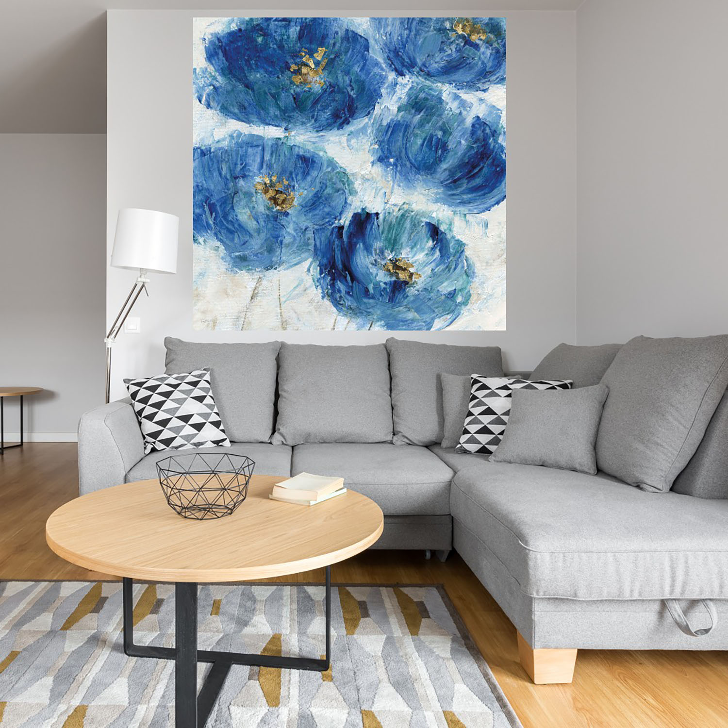 Foto 4 | Cuadro Decorativo Fine Art Tj Mancha Floral Azul Katrina Craven