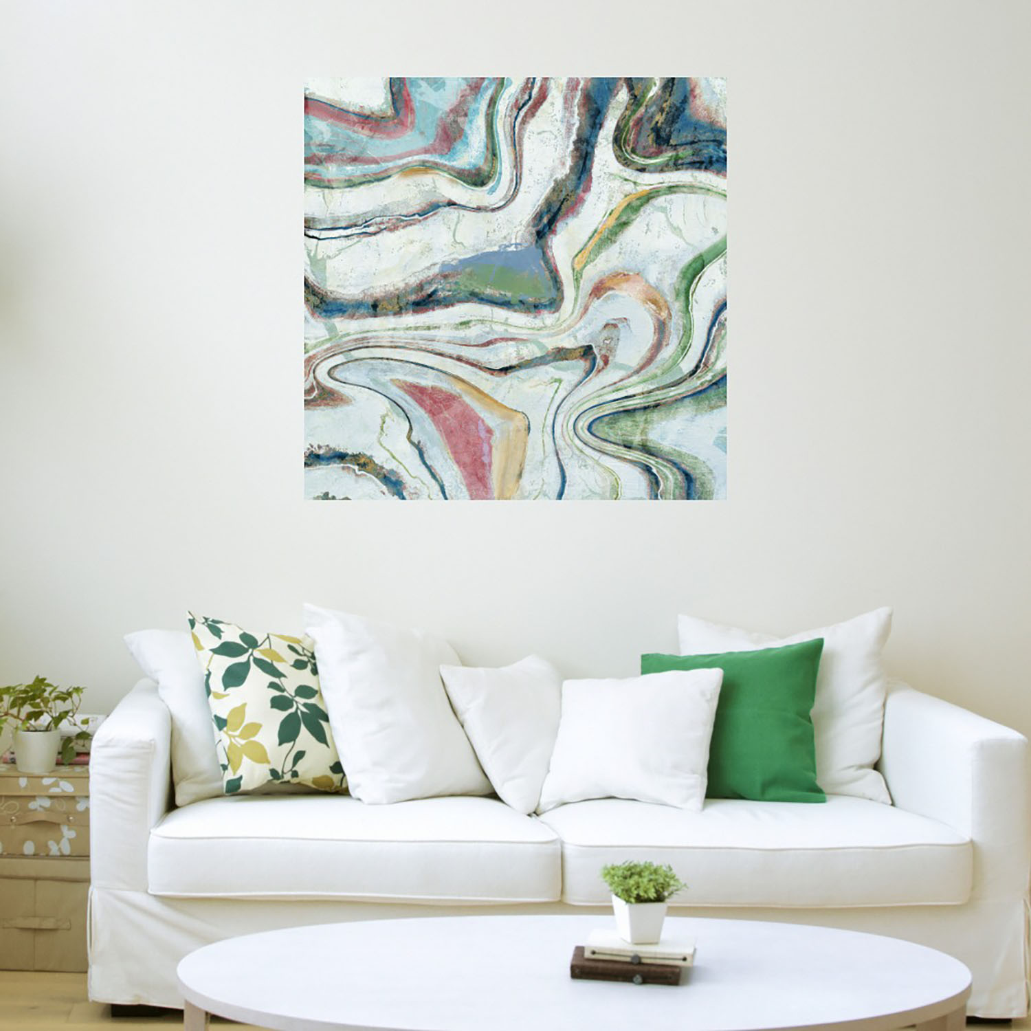 Foto 4 pulgar | Cuadro Decorativo - Marmol De Arcoiris I - Heather Hayes  - Arte Abstracto - Impresión En Lienzo - Fine Art Tj