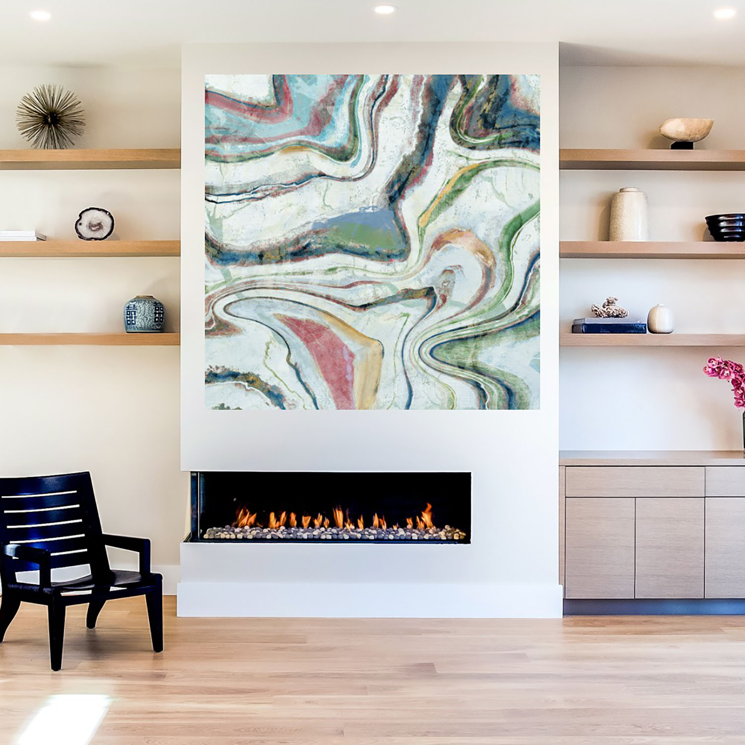 Foto 5 | Cuadro Decorativo - Marmol De Arcoiris I - Heather Hayes  - Arte Abstracto - Impresión En Lienzo - Fine Art Tj