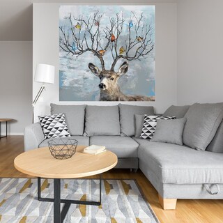 Foto 4 | Cuadro Decorativo - Mas Cercano Y Mas Ciervo Ii - Studio Arts - Arte Animales - Impresión En Lienzo - Fine Art Tj