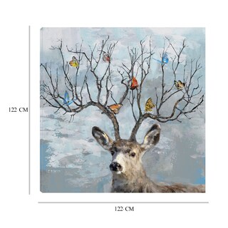 Foto 6 | Cuadro Decorativo - Mas Cercano Y Mas Ciervo Ii - Studio Arts - Arte Animales - Impresión En Lienzo - Fine Art Tj