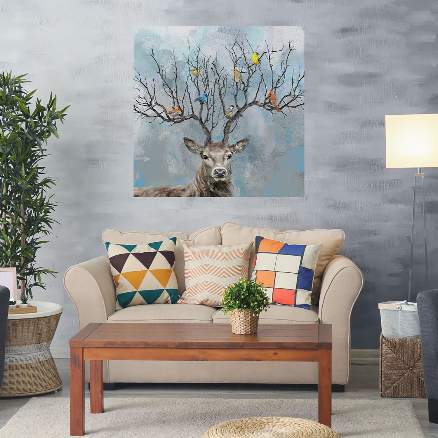 Foto 2 | Cuadro Decorativo Fine Art Tj Más Cercano Y Más Ciervo