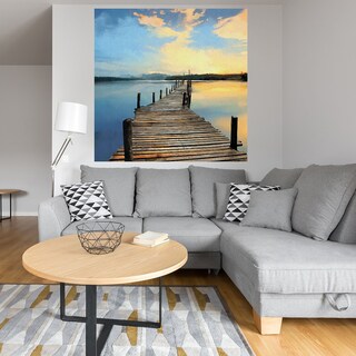 Foto 4 | Cuadro Decorativo - Muelle Del Atardecer - Studio Arts - Arte Paisaje - Impresión En Lienzo - Fine Art Tj