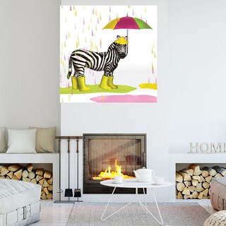 Foto 4 | Cuadro Decorativo Fine Art Tj Gotas de Lluvia Safari Cebra Hugo Edwins Arte Moderno Impresión en Lienzo