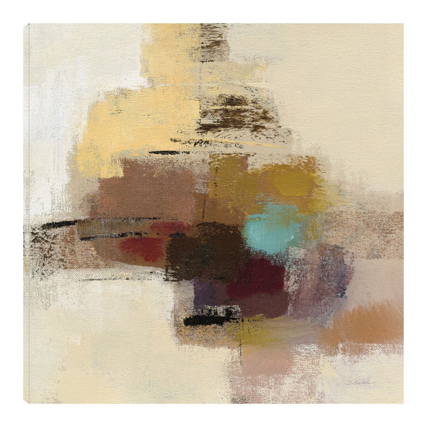 Foto 1 | Cuadro Decorativo - Guinda Abstracto Ii - Silvia Vassileva  - Arte Moderno - Impresión En Lienzo - Fine Art Tj