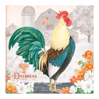 Foto 1 | Cuadro Decorativo - Gallo Esmeralda Al Alba - Beth Grove - Arte Moderno - Impresión En Lienzo - Fine Art Tj