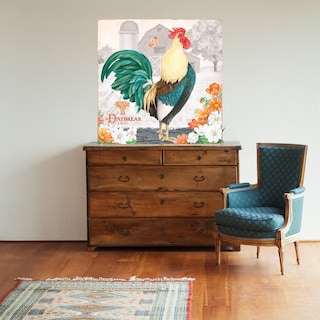 Foto 2 | Cuadro Decorativo - Gallo Esmeralda Al Alba - Beth Grove - Arte Moderno - Impresión En Lienzo - Fine Art Tj