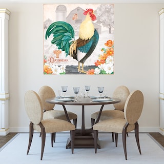 Foto 4 | Cuadro Decorativo - Gallo Esmeralda Al Alba - Beth Grove - Arte Moderno - Impresión En Lienzo - Fine Art Tj