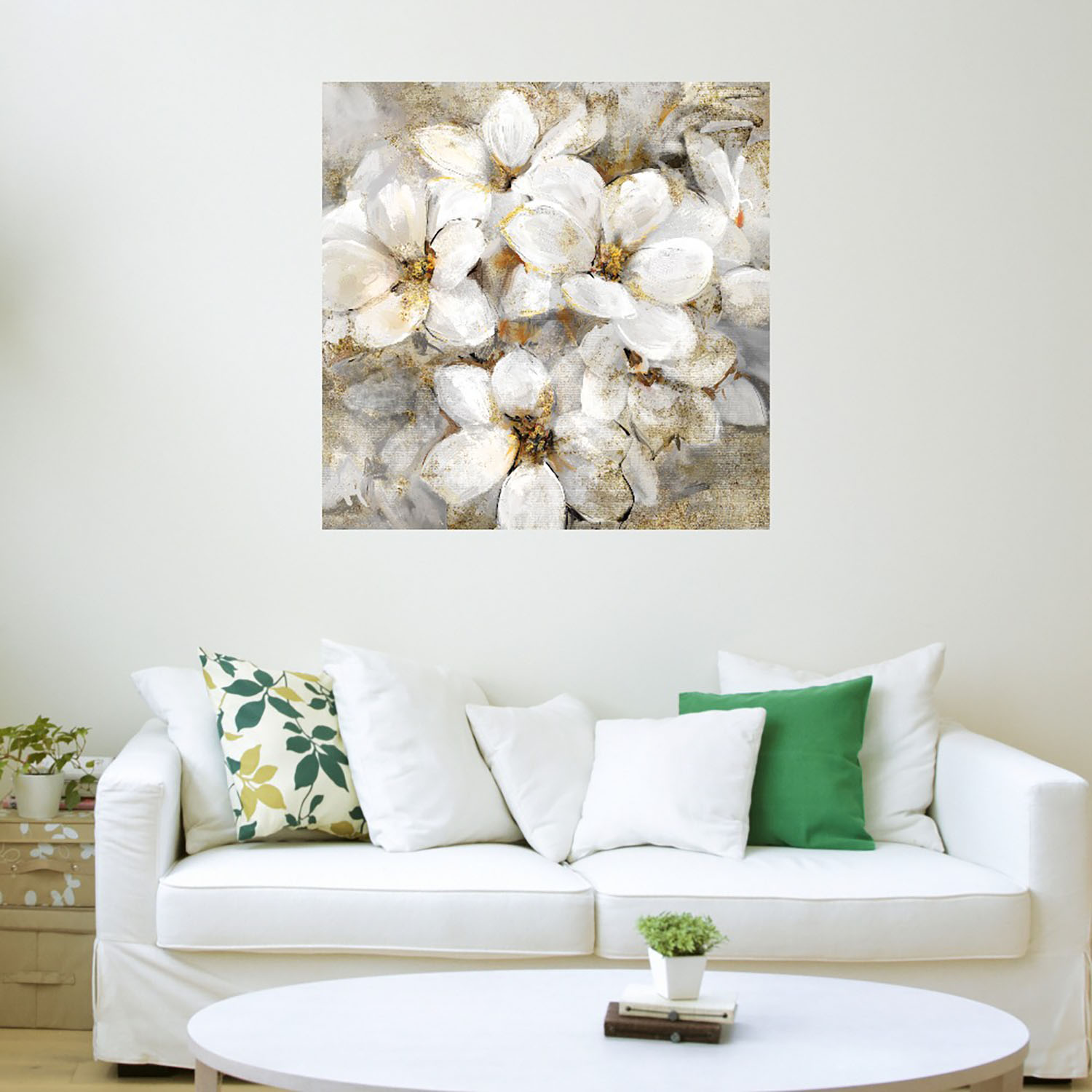 Foto 4 pulgar | Cuadro Decorativo Fine Art TJ 'Flores Festivas I' de Studio Arts 94 x 94 cm