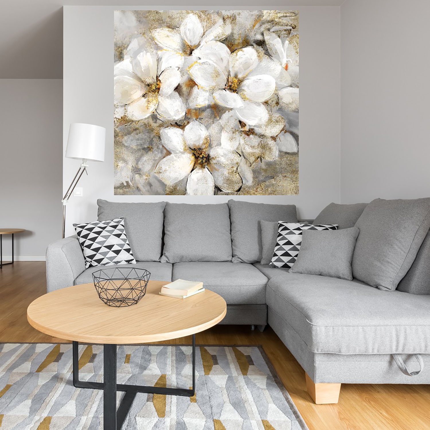 Foto 4 | Cuadro Decorativo Fine Art TJ 'Flores Festivas I' de Studio Arts 94 x 94 cm