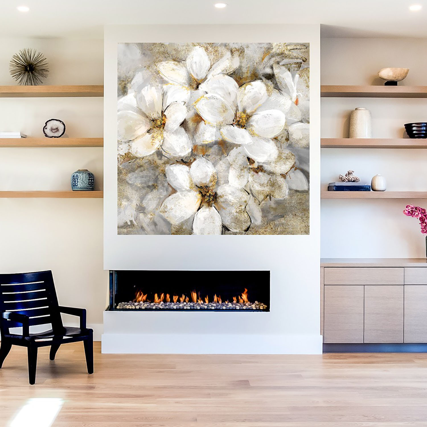 Foto 5 | Cuadro Decorativo Fine Art TJ 'Flores Festivas I' de Studio Arts 94 x 94 cm