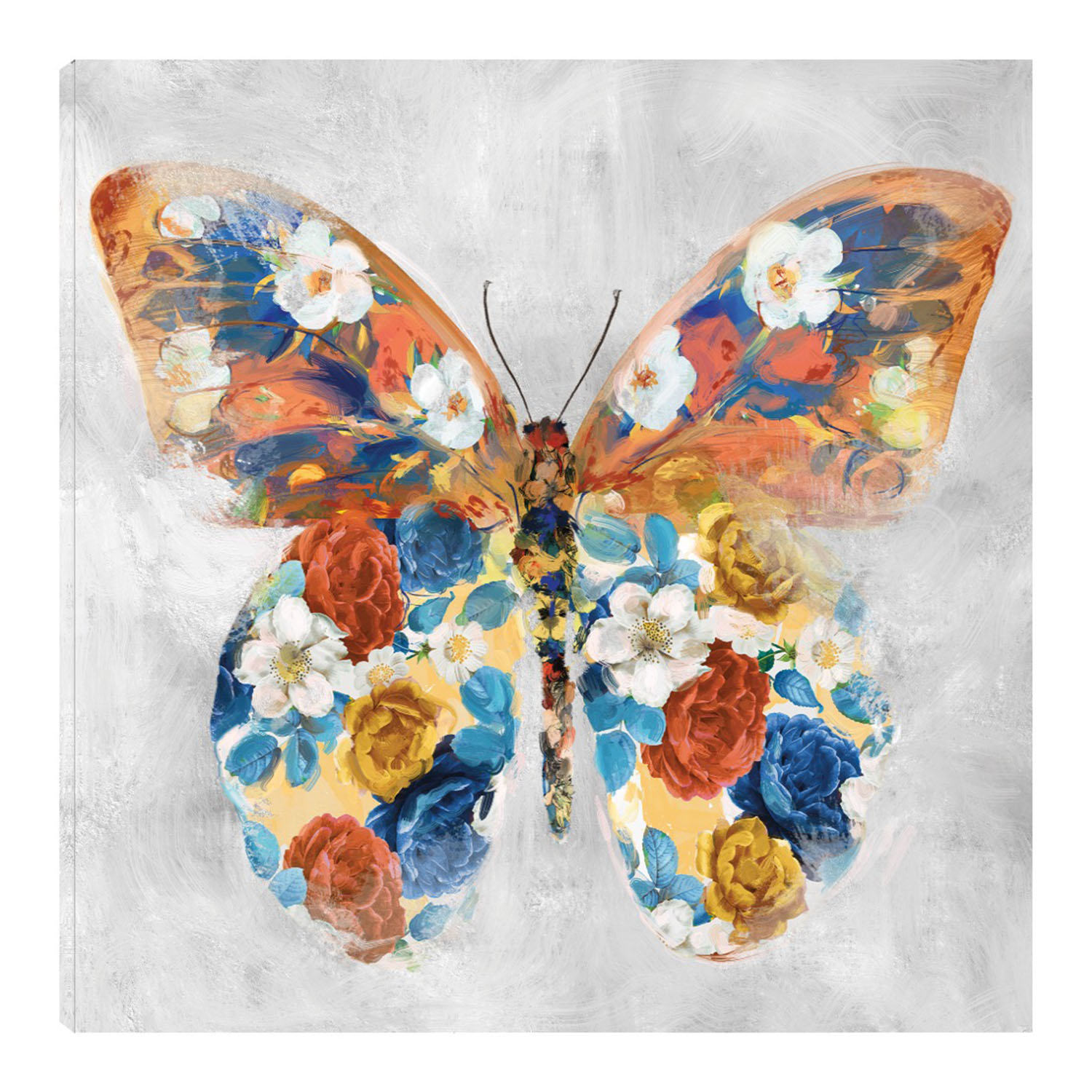 Cuadro Decorativo Fine Art TJ 'Flores de Mariposa I' de Studio Arts 94 x 94 cm