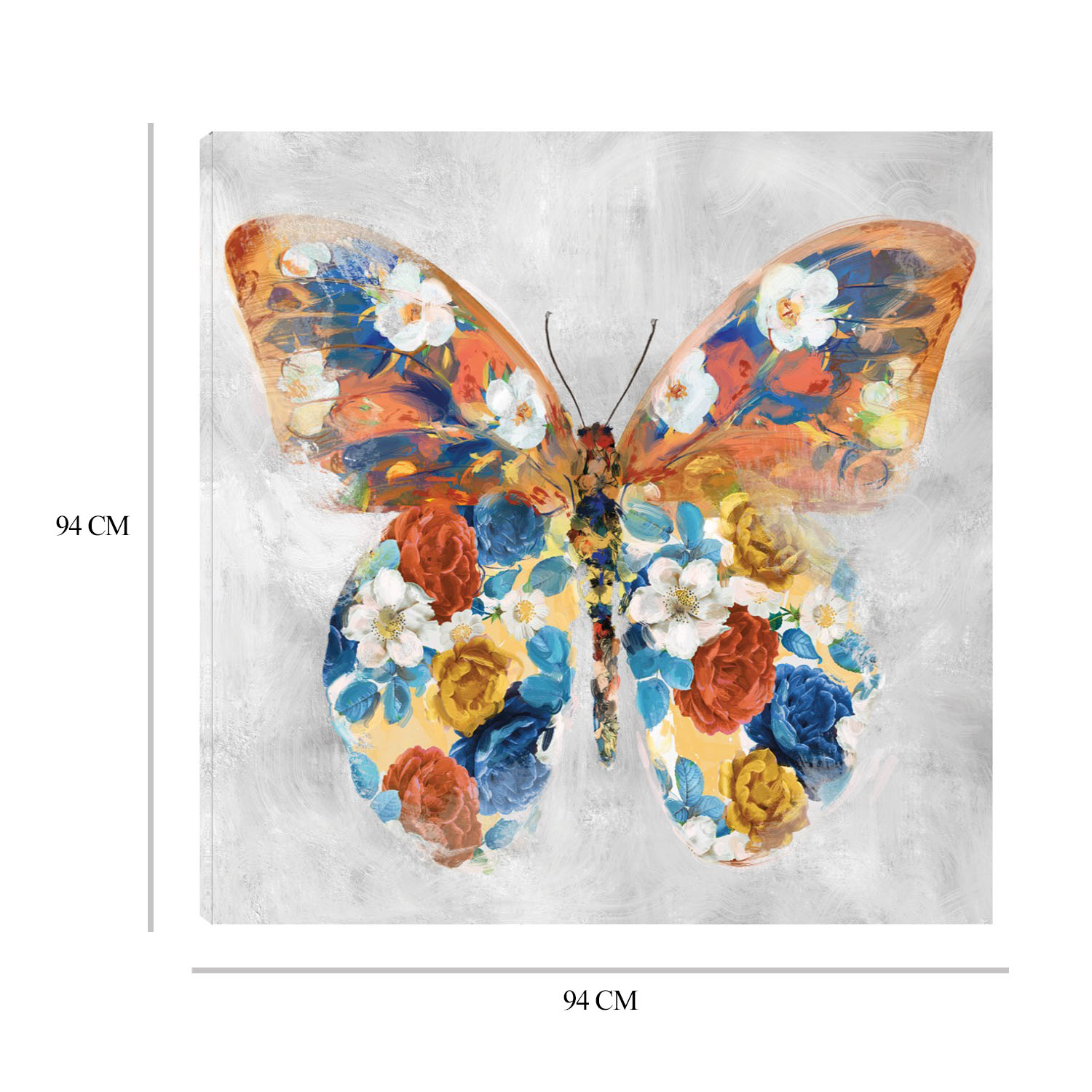 Foto 7 pulgar | Cuadro Decorativo Fine Art TJ 'Flores de Mariposa I' de Studio Arts 94 x 94 cm