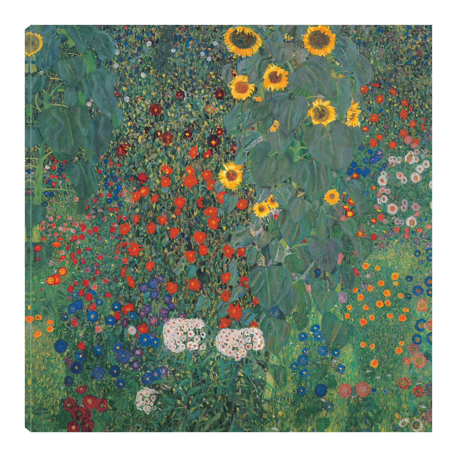 Cuadro Decorativo Fine Art Tj Jardín con Girasoles Gustav Klimt