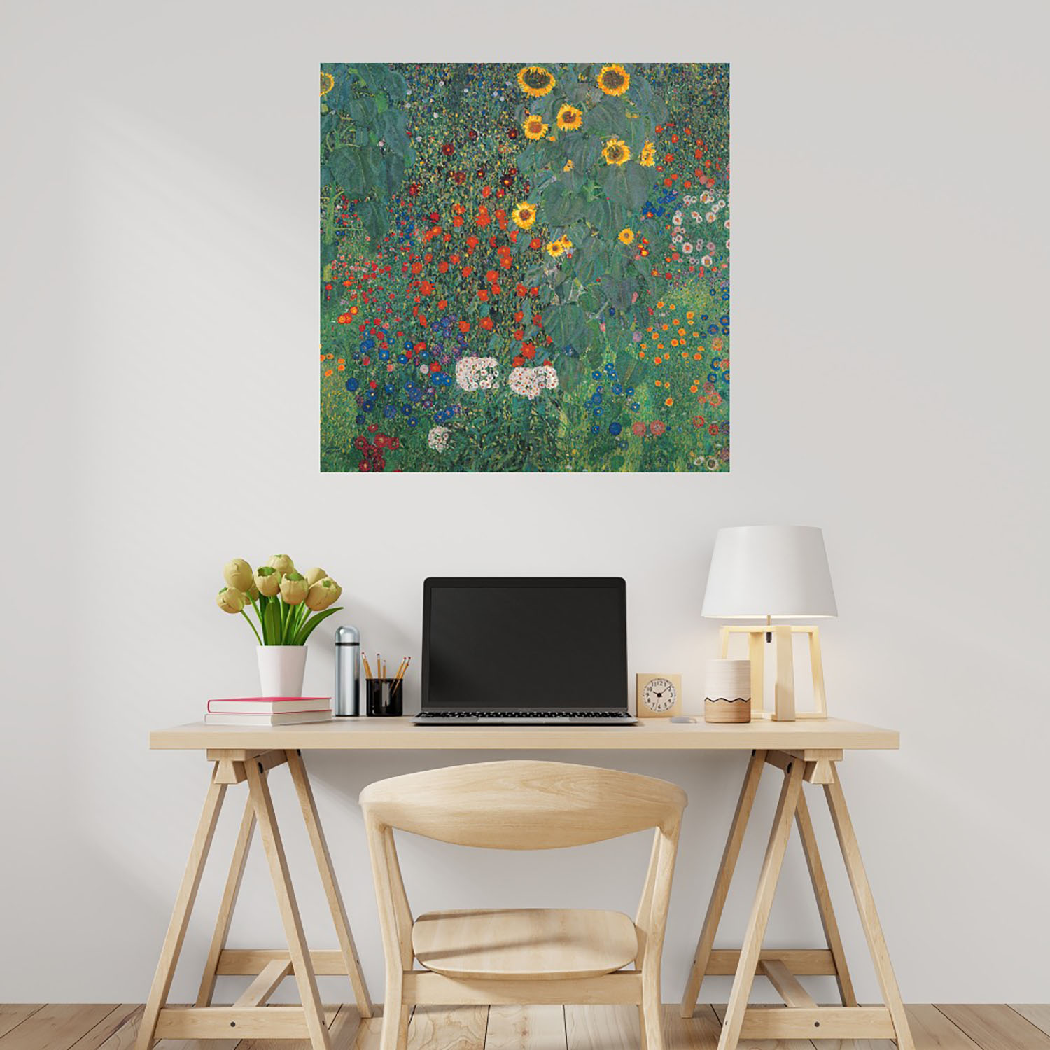 Foto 2 | Cuadro Decorativo Fine Art Tj Jardín con Girasoles Gustav Klimt