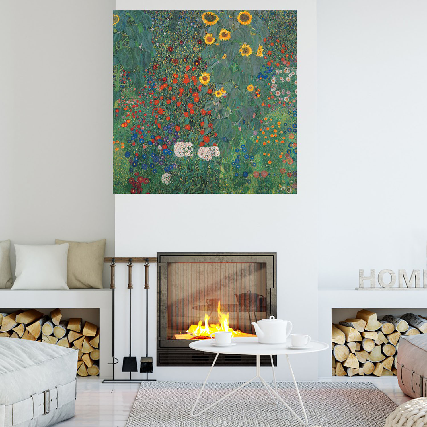 Foto 5 pulgar | Cuadro Decorativo Fine Art Tj Jardín con Girasoles Gustav Klimt
