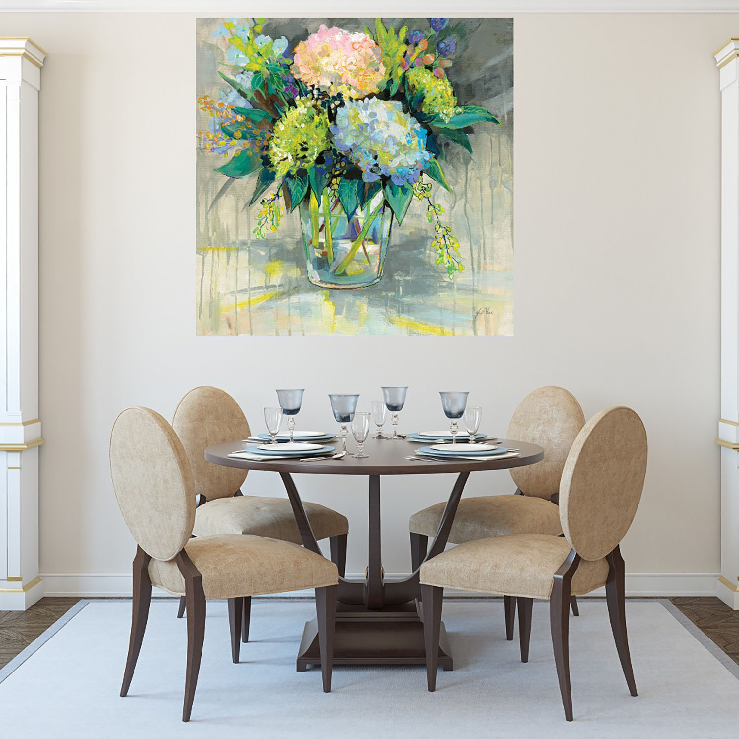 Foto 4 | Cuadro Decorativo Fine Art Tj Hortensias Del Jardín