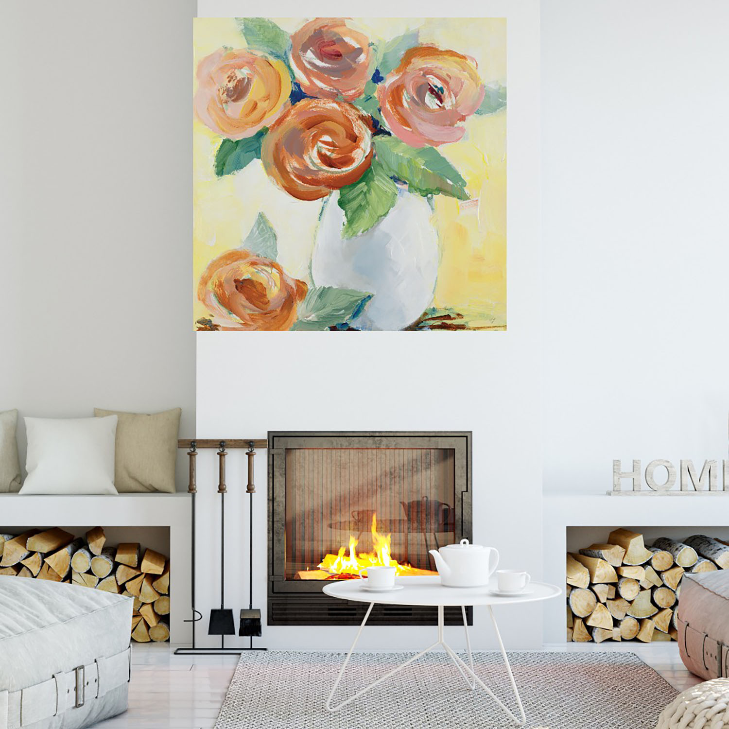 Foto 4 | Cuadro Decorativo Fine Art Tj Flores Soleadas